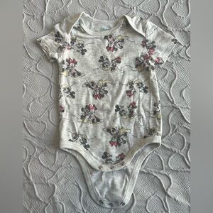 Disney Baby Allover Mickey Minnie Mouse Bodysuit 12M (0508)